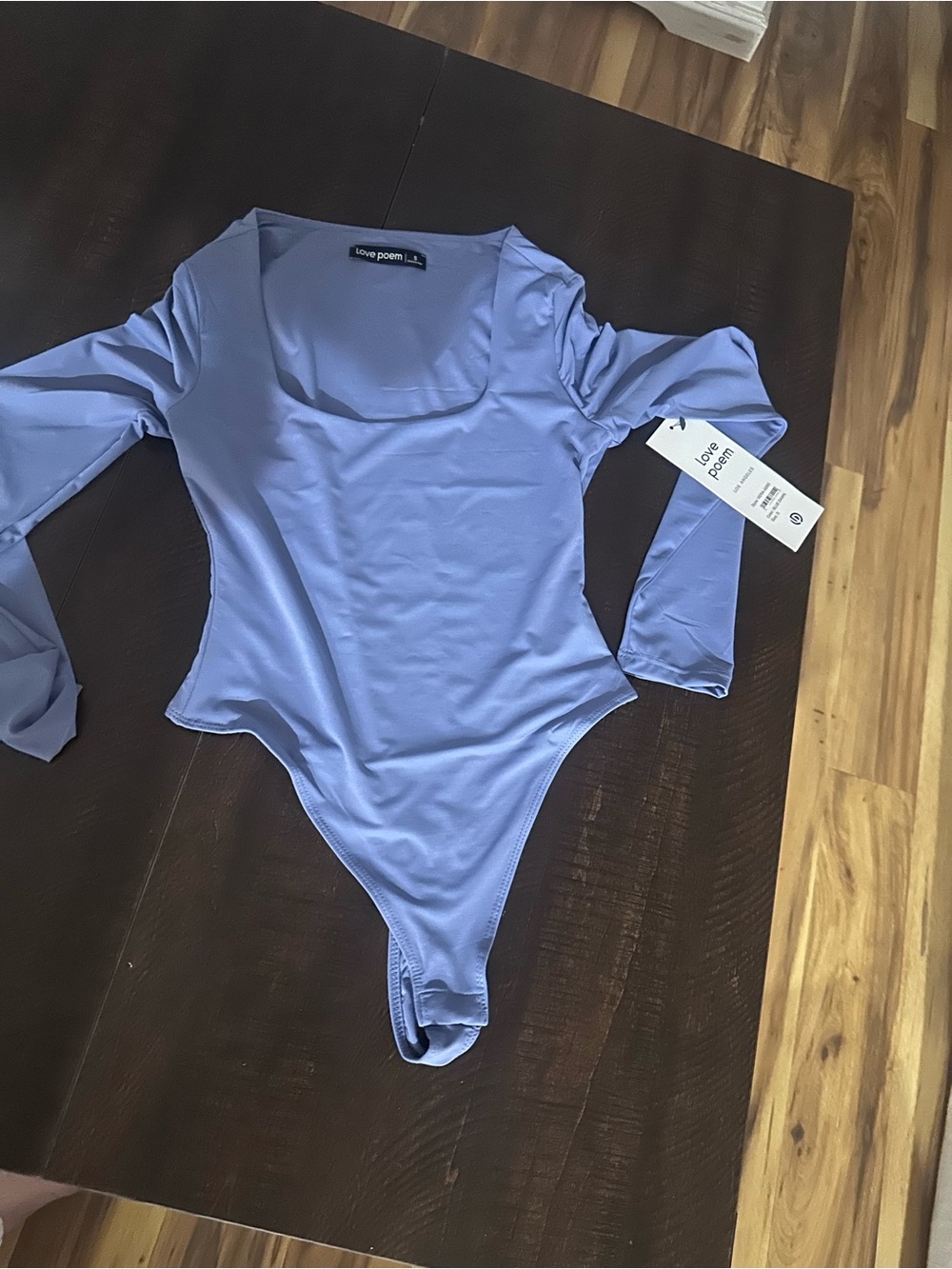 Love Poem Lilac Square-Neck Long Sleeve Bodysuit